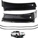 MUCO New Front Windshield Cowl Cover Panel HC3Z-25022A68-AA Compatible with Ford F250 F350 F450 F550 Super Duty 2017-2022 Front Insert Panel HC3Z-25022A69-AA Wiper Cowl Panel Cover Trim Grille Upper
