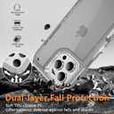 Compatible with iPhone 16 Pro Max Case with HD Screen Protector, Heavy Duty Shockproof [3 in 1] Clear Phone Cases for iPhone 16 Pro Max 6.9" (Black)