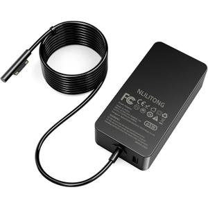 NLILITONG 65W Charger Compatible with Microsoft Surface Pro 10, 9, 8, 7+, 7, 6, 5, 4, 3, X, Windows Surface Laptop 6, 5, 4, 3, 2, 1, Surface Go Tablet, Support 44W, 36W, LED