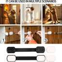 Baby Safety Cabinet Locks, 6 Packs Adjustable Childproof Straps with Adhesive for Dresser Drawer Cupboard Doors Closet Oven Refrigerator Fridge