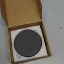 Chinese Calligraphy Inkstone, Sumi Ink Stone with Water Circle Prevent Dry, Dual circle Natural Stone Ink Dish with Lid for Sumi Calligraphy liquid ink & inkstick, Dia. 4.9"