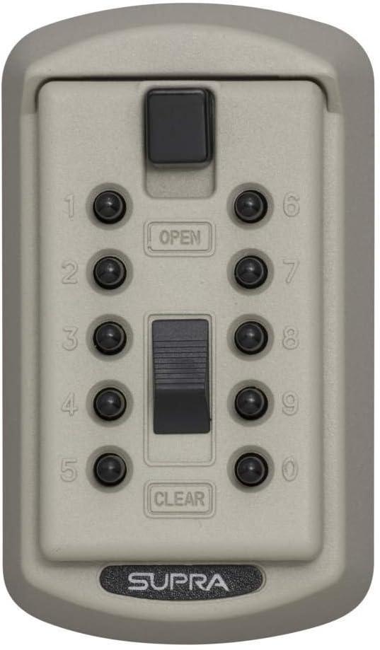 Kidde AccessPoint 001414 KeySafe Original Slimline Push Button Combination Permanent Key Lock Box, 2-Key, Clay Beige