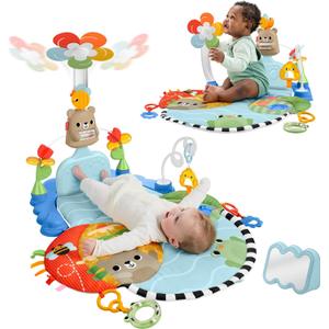 Fisher-Price Baby Play Mat 3-in-1 Kick & Sway Gym, Newborn Sensory Activity Toy for Developmental Play, Infants Ages 0+ Months