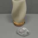 Small Battery Operated Lamp, Modern Table Lamp, Rechargeable, Touch Control, 3 Color Temperature, Dimmable, Bedside Table, Wave