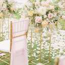 10 pcs 31.5inch/80cm High Gold Flower Stand Metal Vase Column Geometric Centerpiece Stands, Wedding Centerpieces Gold Vases Rectangular Flower Display Rack for Wedding, Party Decoration