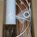 LEPOWER Wood Tripod Floor Lamp, Mid Century Standing Lamp, Modern Design Studying Light for Living Room, Bedroom, Study Room and Office, Flaxen Linen Shade with E26 Base Brown