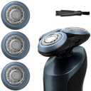 SH60/72 Replacement Heads Compatible with Philips Series 6000, SH60 Razor Head Compatible with Norelco Electric Shaver S6880/81, S6810/82, S6820/84, 3-Pack Sh60 Shaving Replacement Heads