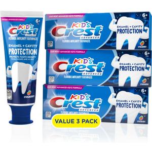 Crest Kids Enamel + Cavity Protection Toothpaste, 4.1oz (Pack of 3)