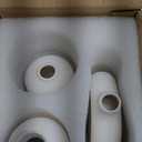 White Ceramic Vase Set of 3 Small Flower Vases for Home Decor, Modern BohoVase for Pampas Grass, Round Decorative Vases Table Centerpieces for Wedding Living Room Shelf Coffee Table (White Vase - A)