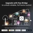 Philips Hue Bridge, Unlock the Full Potential of Hue Bridge System, Multi-Room and Out-of-Home Control, Create Automations and Zones, Smart Lighting Hub, Works with Voice and Matter-Compatible