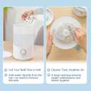 Cool Mist Humidifier for Bedroom, 3L Top Fill Ultrasonic Air Humidifier with Adjustable Knob Control, Quiet Operation, Auto Shut-Off, BPA-Free for Home, Baby, Office, Plants M6