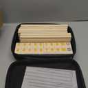 Rummy Cube 6 Player Edition with 6 Wooden Racks/Trays, 160 Large Numbers Rummy Tiles Set with Zippered Case, Rummy Travel Game Set with 6 Tiles Holders - Classic Board Games for Family Adults Kids