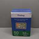 50 Pack (100-Piece) 32 oz Meal Prep Containers Reusable with Easy Open Lids, Sturdy Leakproof Food Safe, Microwave Freezer Dishwasher Safe, To Go Take Out Plastic Food Storage Pans with Lids, Black