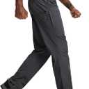 Mens Hiking Pants Lightweight Cargo Work Tactical Nylon Stretch Waterproof Quick Dry Fishing Travel Outdoor 6 Pockets (34W x 30L, Dark Grey)