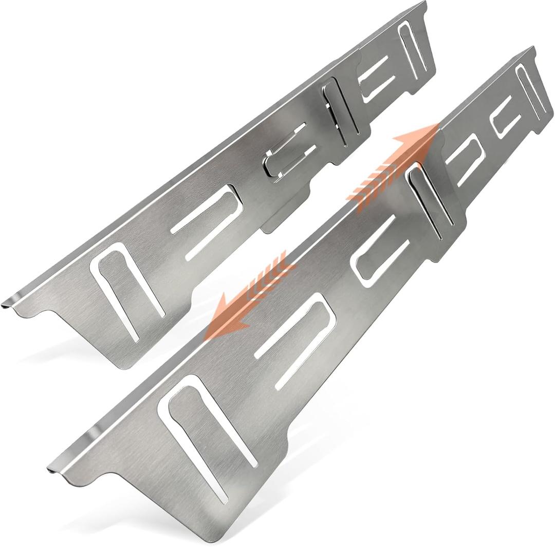 Stainless Steel Stove & Counter Top Gap Covers Adjustable Length 13.8"-27.6Oven Side Filler Kit Between, Heat Resistant Slide-in Range Trim Guard for Seamless Kitchen Accessories (Silver)