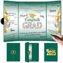 Graduation Decorations 2025 Guest Book, Grad Party Decorations Class of 2025, Green and Gold Theme