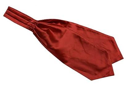 Men's Solid Color Silk Cravat Ties Jacquard Woven Casual Handmade Wedding Ascot 