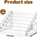 2 Pack 7 Tier Cookie Display Stand Clear Acrylic Tiered Tiered Dessert Stand for Bakers Vendors Parties Craft Fairs Market Booths Cookie Display Stand for Cupcakes Dessert Display