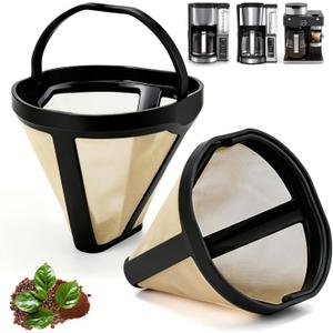 2 Pack Reusable Coffee Filter Compatible with Ninja Coffee Maker，Permanent Filter Replacement for Ninja CE251 CE451 CFN601