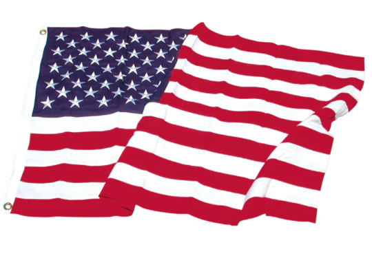 American Flags for Outside  (Pack of 3) -American Flag with Embroidered Stars and Sewn Stripes US Flag 3x5 Heavy Duty Outdoor Made in USA for High Wind- All Weather Flags