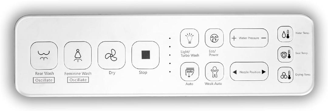 Bidet Remote Control for WLJBIDET Bidet Toilet Seat, Compatible Series O7, S7, O80K, U90,O50M with Mounting Bracket, White