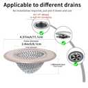 Shower Drain Hair Catcher, Fast Drainage Bathtub Drain Hair Catcher, Easy Clean Hair Catcher Shower Drain, Upgraded 304 Stainless Steel Shower Drain Cover For Shower Regular & Pop-up Drain (Rose Gold)