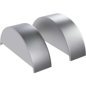 ECOTRIC Round Trailer Fenders W/Fender Backs 32-1/8"x 9-1/8" x 14-3/8"Fit 14"-16" Wheels Compatible with Car Hauler Cargo Utility Trailer Landscape Trailer 2 Pack