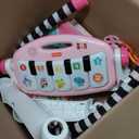 Fisher-Price Baby Musical Toy Set Glow and Grow Kick & Play Piano Gym Pink Playmat with 2 Rattle Maracas for Newborns Ages 0+ Months