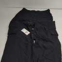 AVAMO Cargo Pants for Women with Pockets High Waist Lightweight Stretchy Hiking Casual Streetwear Baggy Wide Leg Pants (X-Large, Black)