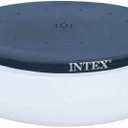 Intex 28021E Pool Cover: For 10ft Round Easy Set Pools  Includes Rope Tie  Drain Holes  12in Overhang  Snug Fit