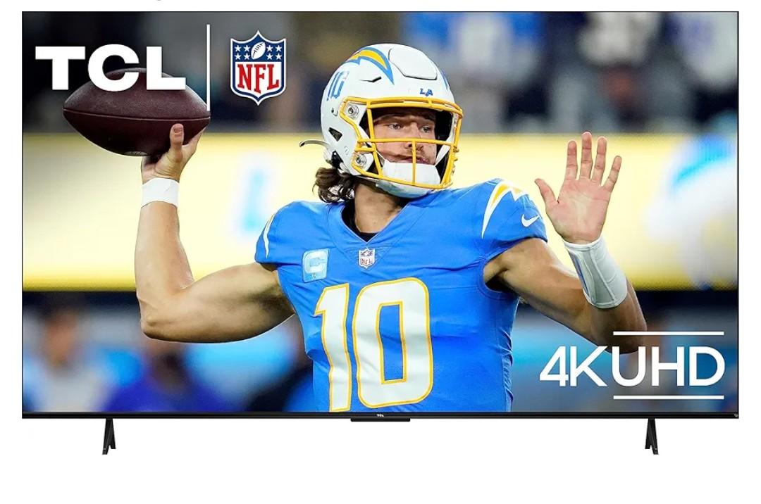 TCL 75-Inch Class S4 4K LED Smart TV with Fire TV (75S450F-CA), Dolby Vision HDR, Dolby Atmos, Alexa Built-in, Apple Airplay Compatibility, Streaming UHD Television, Black