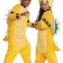 Disguise Bowser Costume Hooded Jumpsuit, Official Super Mario Character Costume for Kids ((14-16))