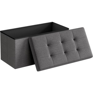 SONGMICS 30 Inches Folding Storage Ottoman Bench, Load 660 lb
Ottoman Foot Rest, Storage Chest, for Living Room, Entryway, Slate Gray and Ink Black, MINOTA Collectio