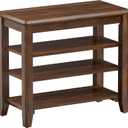 Taitiy Shoe Bench Storage Rubberwood, Entryway Bench with 3-Tiers Height Adjustable, Shoe Rack Front Door Entrance Organizer for Hallway Living Room, Mudrooms, Walnut,23.6"