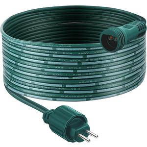 Meonum 3 Meters 2 Pin Extension Cable with Male and Female Connector, Compatible with TING SHEN Class 2 Power Supply, UL Certification 22AWG Waterproof Class 2 Power Unit Cord (Green,1 Pack)