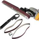 Electric Belt Grinder Belt Sander Attachment Angle Grinder Modified Sand Belt Machine Pipe Belt Sander Polisher Belt Sanders Polisher Suitable for 100 Angle Grinder (COLOR:red) (Red)