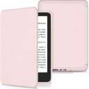 Case for All-New 6 inch Kindle (11th Generation, 2024/2022 Release), Sanyetral Slim PU Leather Cover with Magnetic TPU Back and Auto Sleep/Wake, Not for TCL Remarkable Kobo -Light Pink
