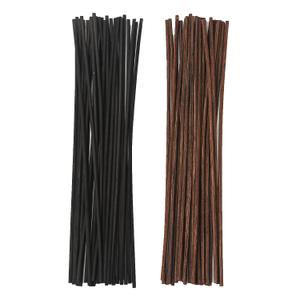 25pcs White and 25pcs Brown Rattan Reed Diffuser Sticks Replacement Rattan Reed Diffuser Refill Sticks (White+Brown)