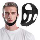 OHALEEP Chin Strap for Sleeping Comfortable Stop Snoring Solution, Snore Stopper Adjustable, Anti Snoring Devices Breathable and Reusable, Anti Snore Chin Strap for CPAP Users, Black, M