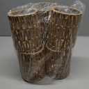 6 Pack Rattan Lamp Shade, Small Boho Lamp Shades Replacement, 5.9in Height, 5in Diameter, 1.53in Fitter, Cylinder Woven Lampshade for Floor Lamps, Pendant Light, Chandelier, Wall Sconces Light Fixture (Standard)
