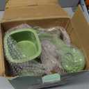 SUSTEAS Rotary Cheese Grater with Handle - Vegetable Shredder with 5 Well-designed Blades & Strong Suction Base,Round Mandoline Slicer & Food Chopper for Kitchen,with Blade Storage Box(Retro Green)