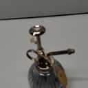 OFFIDIX Plant Mister Plant Water Spray Bottle, 6.3" Tall Vintage Style with Bronze Plastic Top Pump One Hand Glass Watering Can for Indoor Potted Plants Terrariums (Dark Gray)