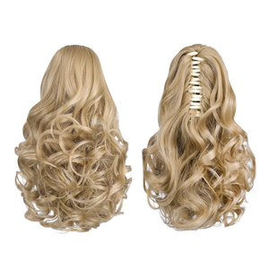 HSPJHTM Blonde Ponytail Extensions 10" Pony Tails Hair Extensions Clip Ponytails for Women Halloween Clip Hair Piece Wavy Pony Tails Synthetic Girls