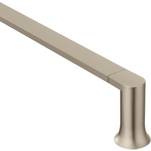Moen Genta LX Modern Single Kitchen or Bathroom Towel Bar, 24-Inch, Brushed Nickel, BH3824BN