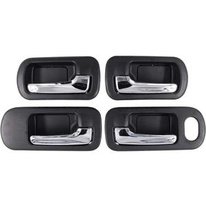 NewYall Interior Door Handles Set for Honda Civic 2001-2005 Front Rear Left Driver Right Passenger Side