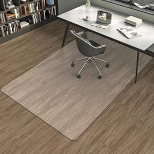 Office Chair Mat for Hard Floors 48 x 60 Inch, Clear Plastic Floor Protector for Rolling Desk & Computer Chairs, Transparent Under Desk Mat for Hardwood, Wood & Tile Floors