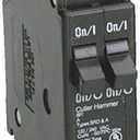 EATON CORPORATION Eaton Br2020 Single Pole Tandem, 120V, 2-20-Amp Circuit Breaker, Pack of 1, Black