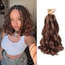 French Curl Braiding Hair 12 Inch Pre Stretched Bouncy Braiding Hair Curly Extension for Braids Synthetic French Curl Braids for Black Women 8 Packs #33
