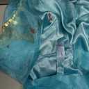 Arabian Princess Costume for Toddler Girls - with Sequin Small bag, Headband (8-9 Years, Blue 51)