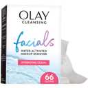 Olay Makeup Remover Wipes, Daily Facials Hydrating Face Cleanser for Normal to Dry Skin, Alcohol & Fragrance Free, Soft Face Wash Towels, Travel Essentials for Women, Convenient Dry Cloths, 66 ct